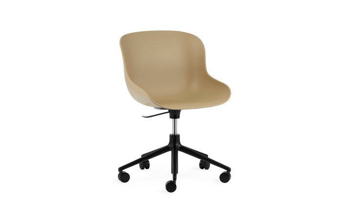 Hyg Chair Swivel 5W Gas Lift - Normann Copenhagen Swivel Chairs - Hyg Chair Swivel 5W Gas Lift Black Alu - Sand - HORNE