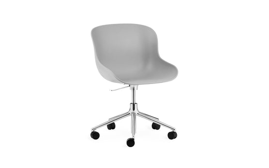 Hyg Chair Swivel 5W Gas Lift - Normann Copenhagen Swivel Chairs - Hyg Chair Swivel 5W Gas Lift Alu - Grey - HORNE