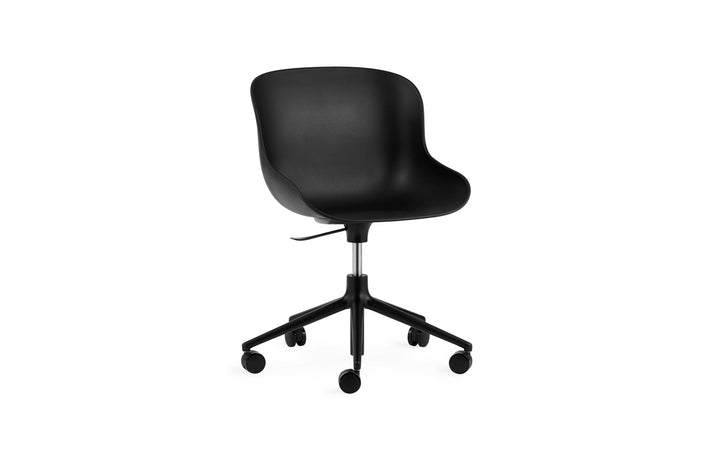 Hyg Chair Swivel 5W Gas Lift - Normann Copenhagen Swivel Chairs - Hyg Chair Swivel 5W Gas Lift Black Alu - Black - HORNE