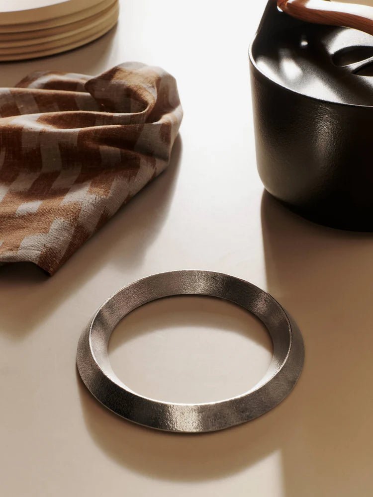 Ikat Tea Towel - Ferm Living Kitchen & Dining - Ink Blue/Off - White - HORNE