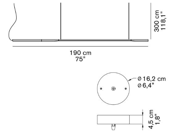 Ilo Horizontal Pendant - Oluce - Pendants - HORNE
