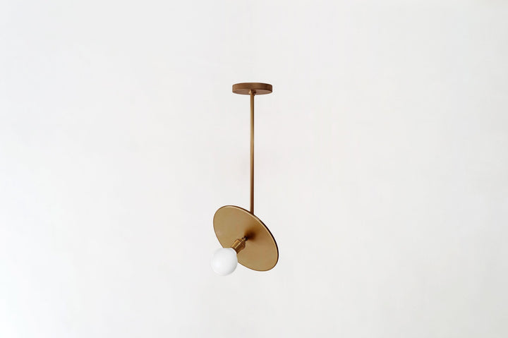 Industrial Pendant - Workstead Pendants - Small - Hewn Brass - HORNE