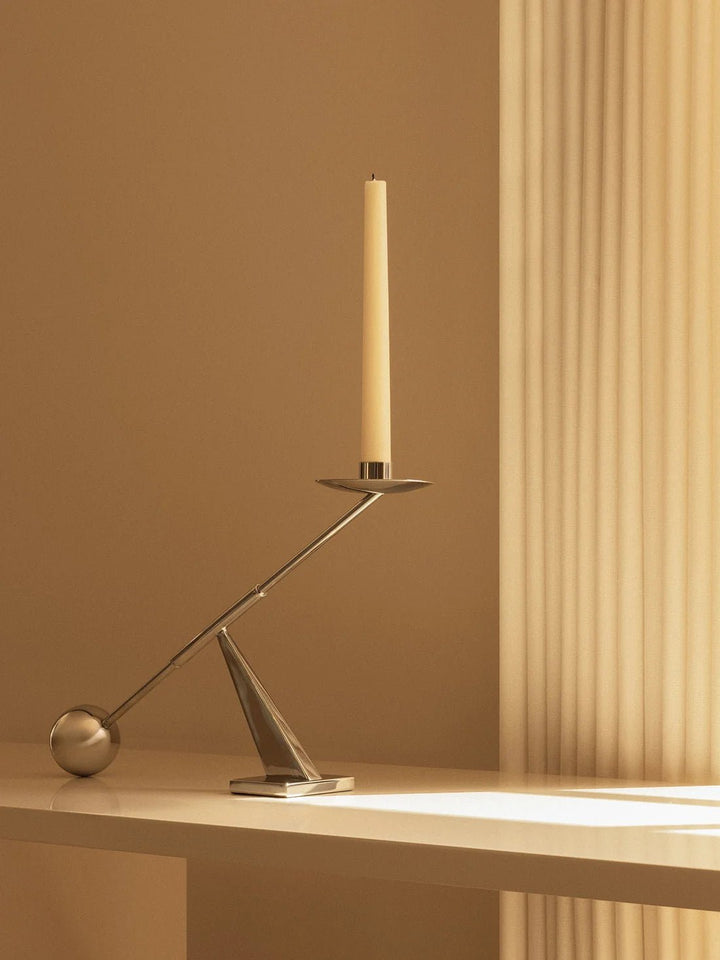 Interconnect Candle Holder - Small - Audo Copenhagen - Candle Holders - Bronzed Brass - HORNE