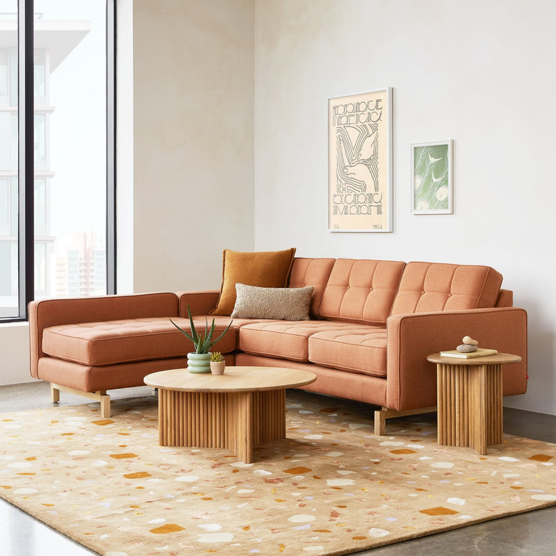Jane 2 Loft Bi - Sectional - Gus* Modern - Sofas - Bayview Silver - Walnut - HORNE