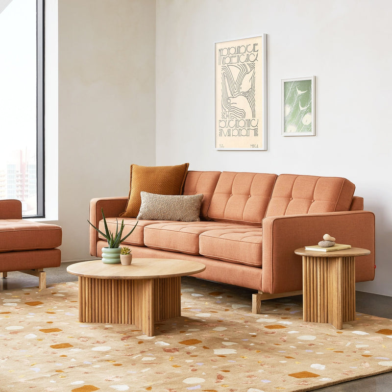 Jane 2 Sofa - Gus* Modern - Sofas - Bayview Silver - Walnut - HORNE