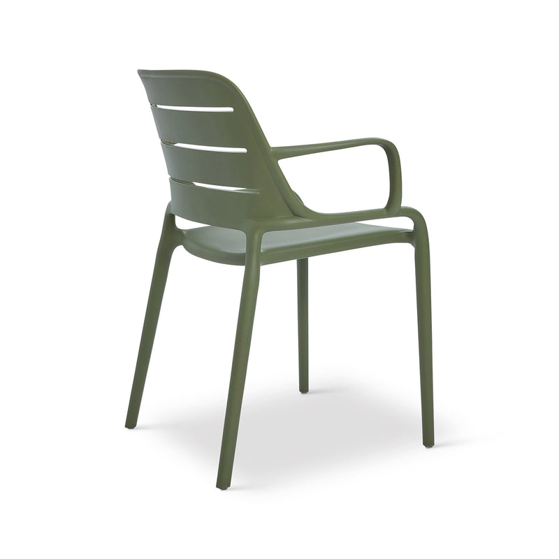 Jasper Outdoor Stacking Armchair - Set of 4 - Urbia Chairs - Army Green - HORNE
