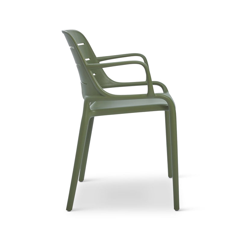 Jasper Outdoor Stacking Armchair - Set of 4 - Urbia Chairs - Army Green - HORNE