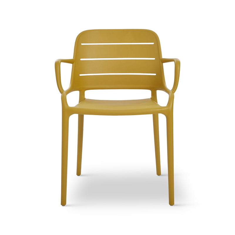 Jasper Outdoor Stacking Armchair - Set of 4 - Urbia Chairs - Army Green - HORNE