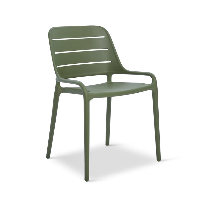 Jasper Outdoor Stacking Chair - Set of 4 - Urbia Chairs - Army Green - HORNE