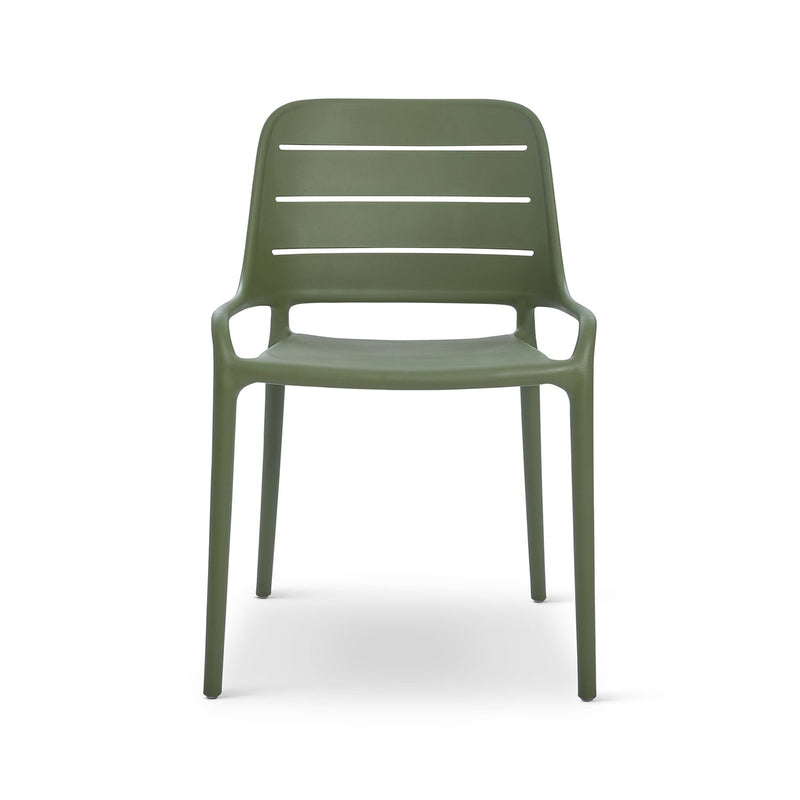 Jasper Outdoor Stacking Chair - Set of 4 - Urbia Chairs - Army Green - HORNE