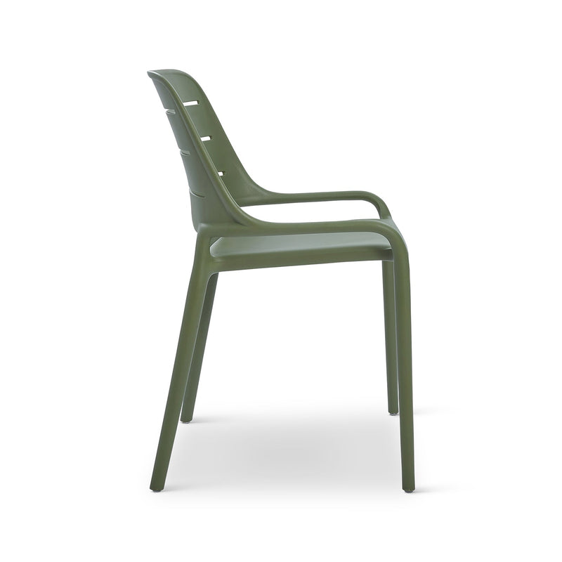 Jasper Outdoor Stacking Chair - Set of 4 - Urbia Chairs - Army Green - HORNE
