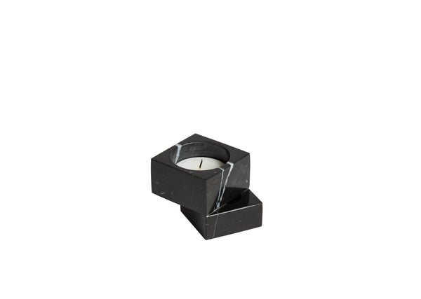 Jeu De Dés 1 Candle Holder - Woud Candle Holders - Black - HORNE