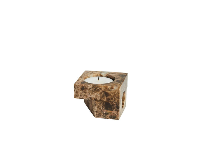 Jeu De Dés 2 Candle Holder - Woud Candle Holders - Green - HORNE