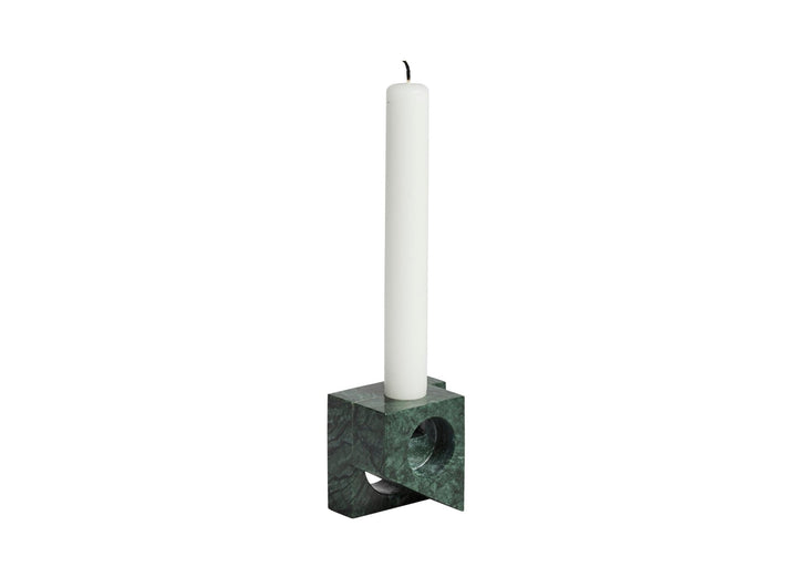 Jeu De Dés 2 Candle Holder - Woud Candle Holders - Green - HORNE