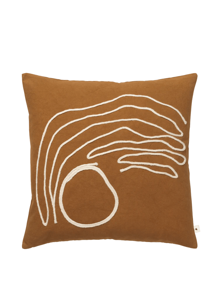 Jot Cushion - Ferm Living Bedding + Pillows - Aged Gold - HORNE