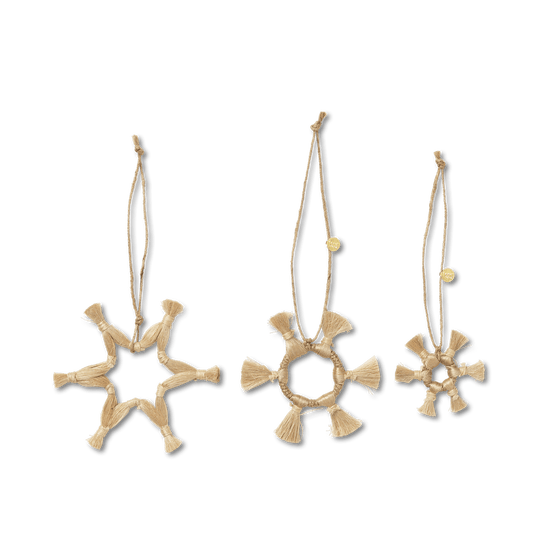 Jute Stars - Set of 3 - Ferm Living - Art + Objects - HORNE