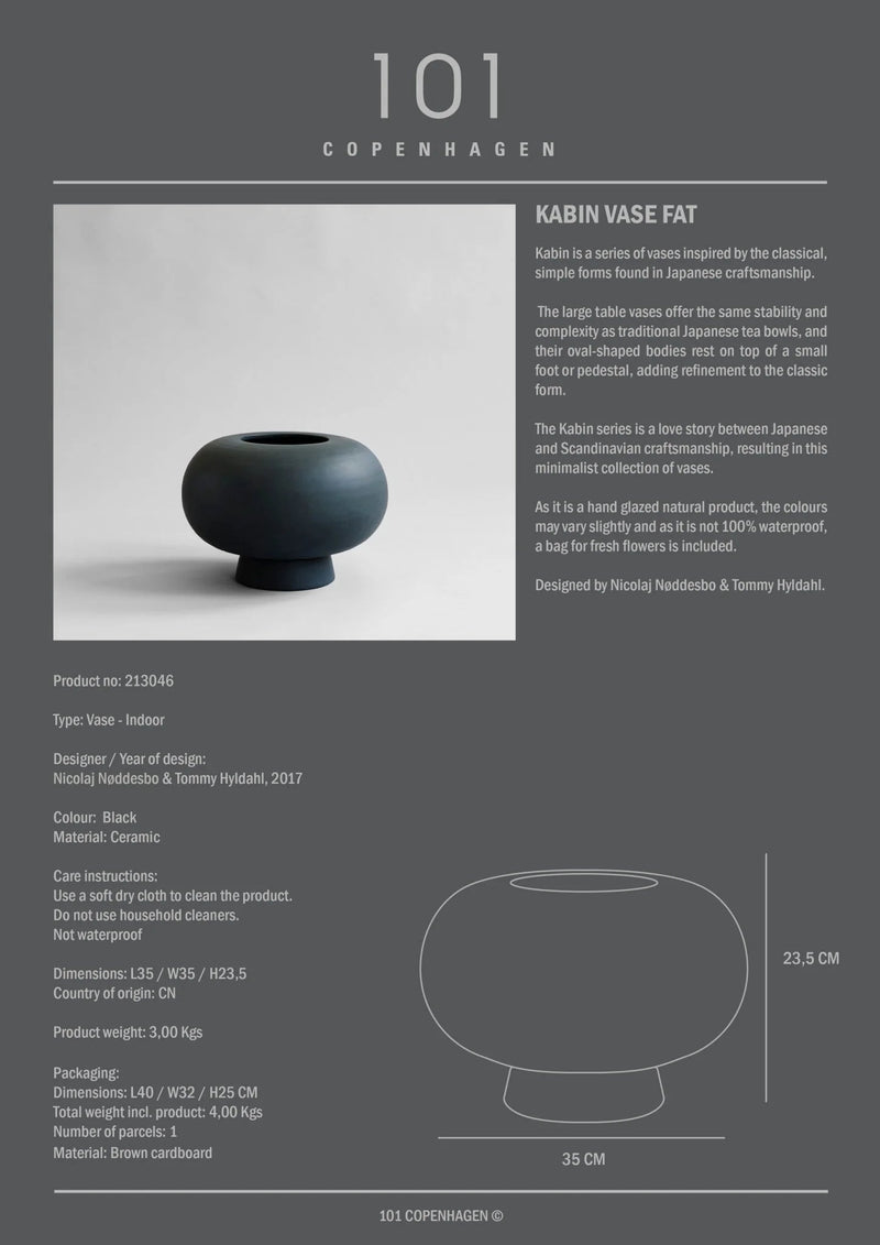 Kabin Vase - 101 Copenhagen Vases - Fat - Sand - HORNE