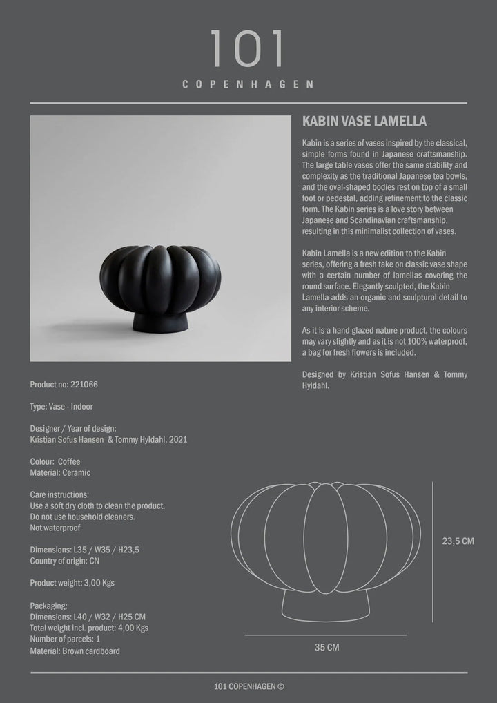 Kabin Vase - Lamella - 101 Copenhagen Vases - HORNE