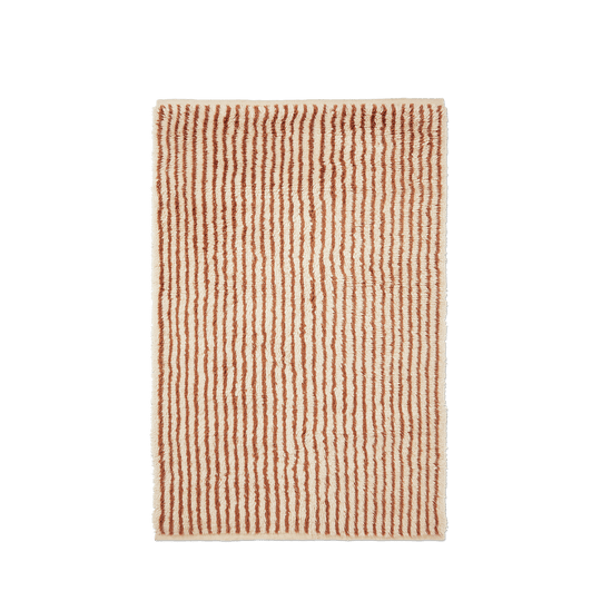 Kami Knotted Rug - Ferm Living Rugs - 47.2" x 70.9" - Off - White/Red Brown - HORNE