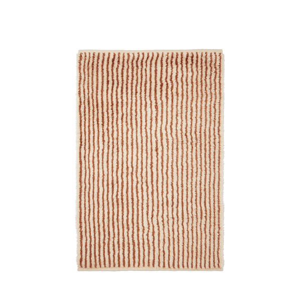 Kami Knotted Rug - Ferm Living Rugs - 47.2" x 70.9" - Off - White/Red Brown - HORNE