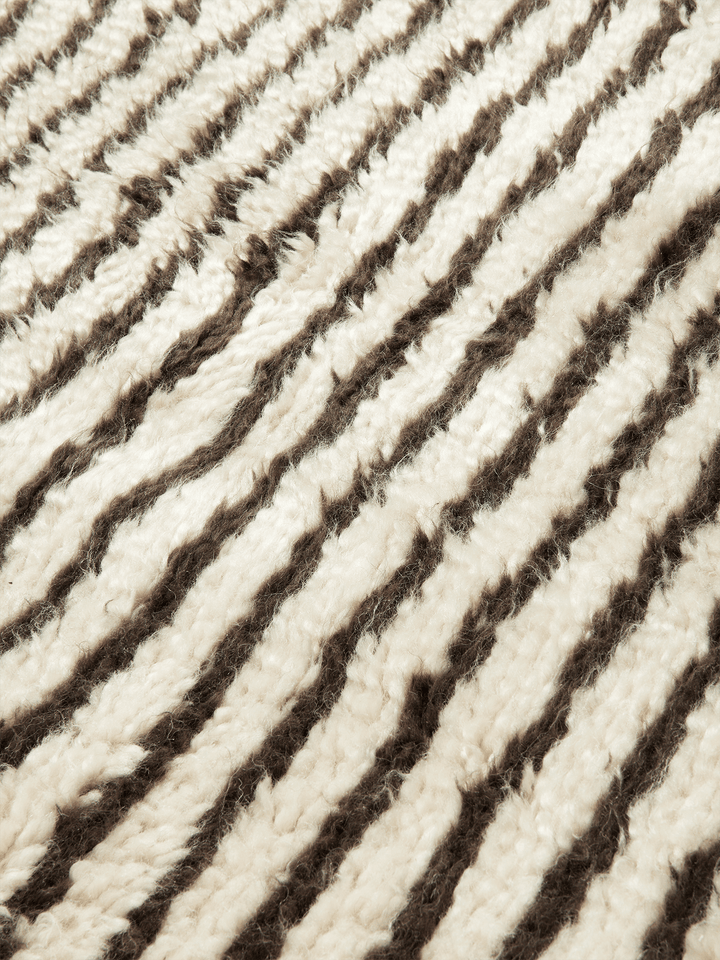 Kami Knotted Rug - Ferm Living Rugs - 31.5" x 47.2 - Off - White/Red Brown - HORNE