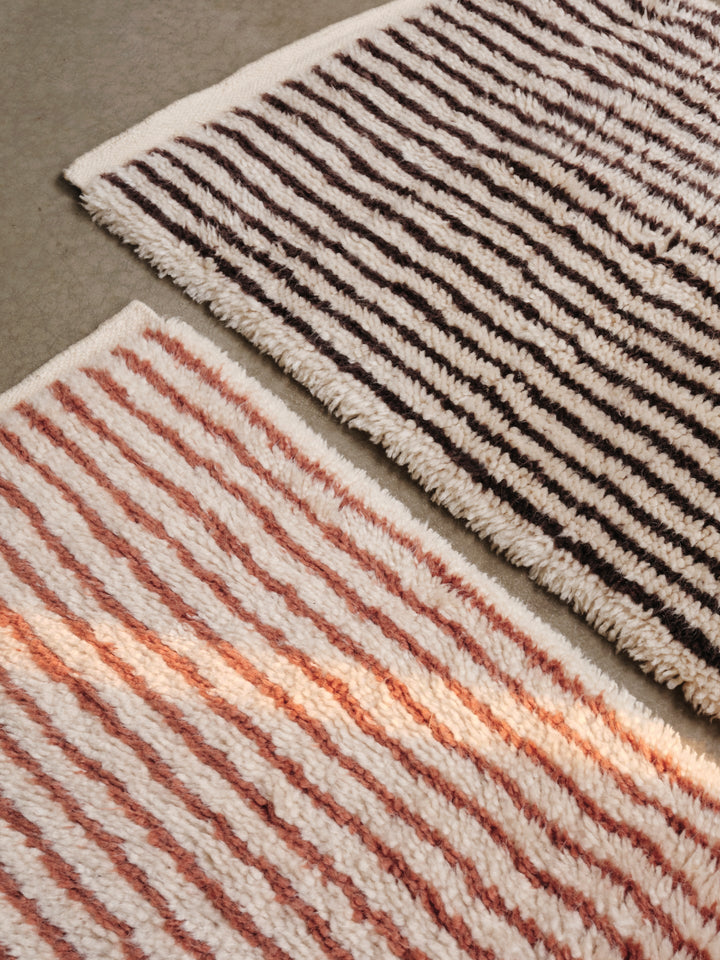 Kami Knotted Rug - Ferm Living - Rugs - 31.5" x 47.2 - Off - White/Red Brown - HORNE