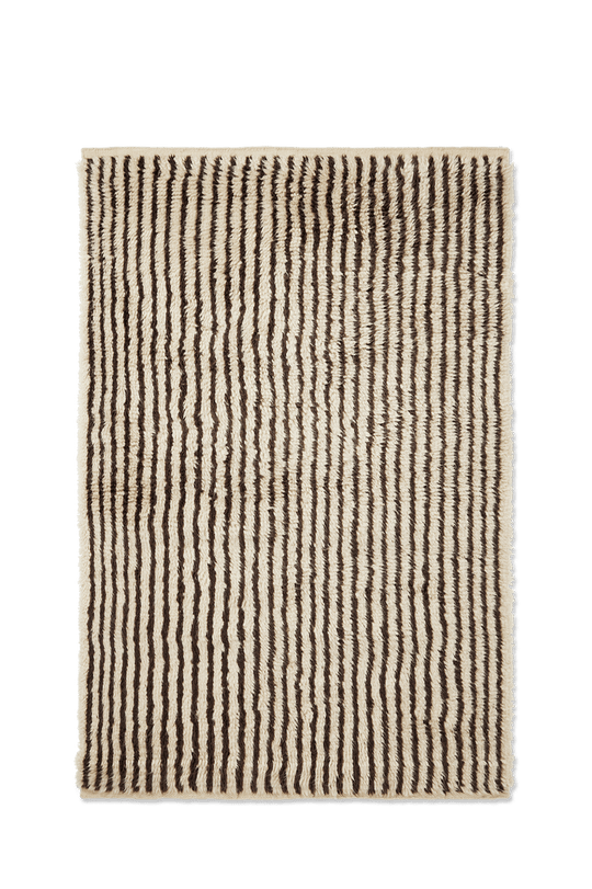 Kami Knotted Rug - Ferm Living Rugs - 47.2" x 70.9" - Off - White/Coffee - HORNE