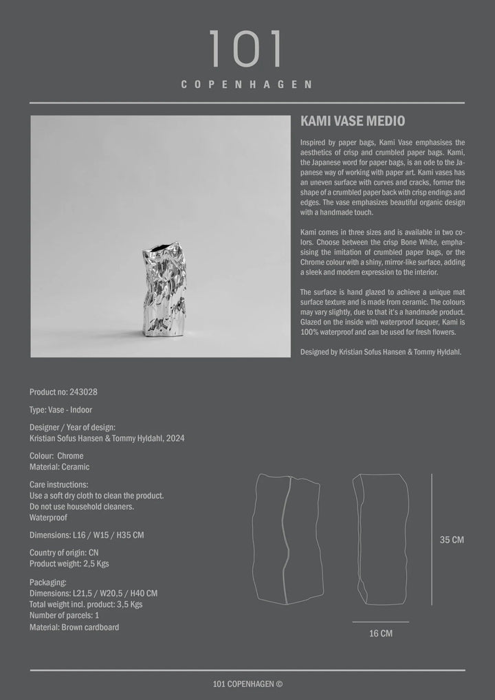 Kami Vase - 101 Copenhagen Vases - Mini - Bone White - HORNE