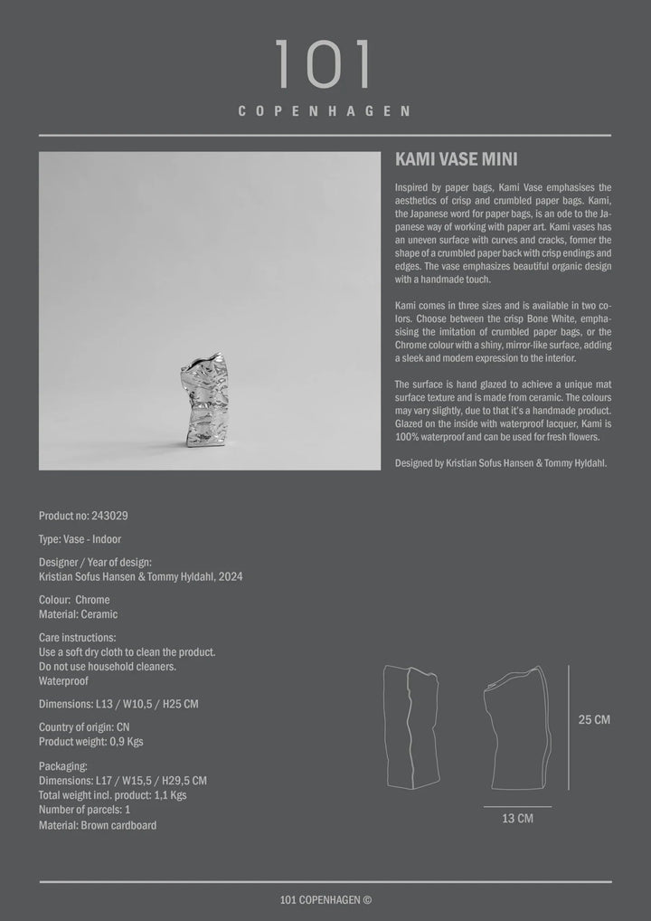 Kami Vase - 101 Copenhagen Vases - Mini - Bone White - HORNE
