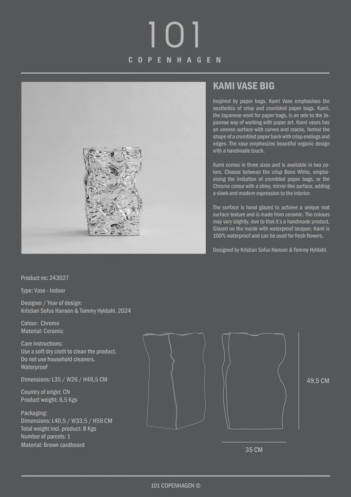 Kami Vase - 101 Copenhagen Vases - Mini - Bone White - HORNE