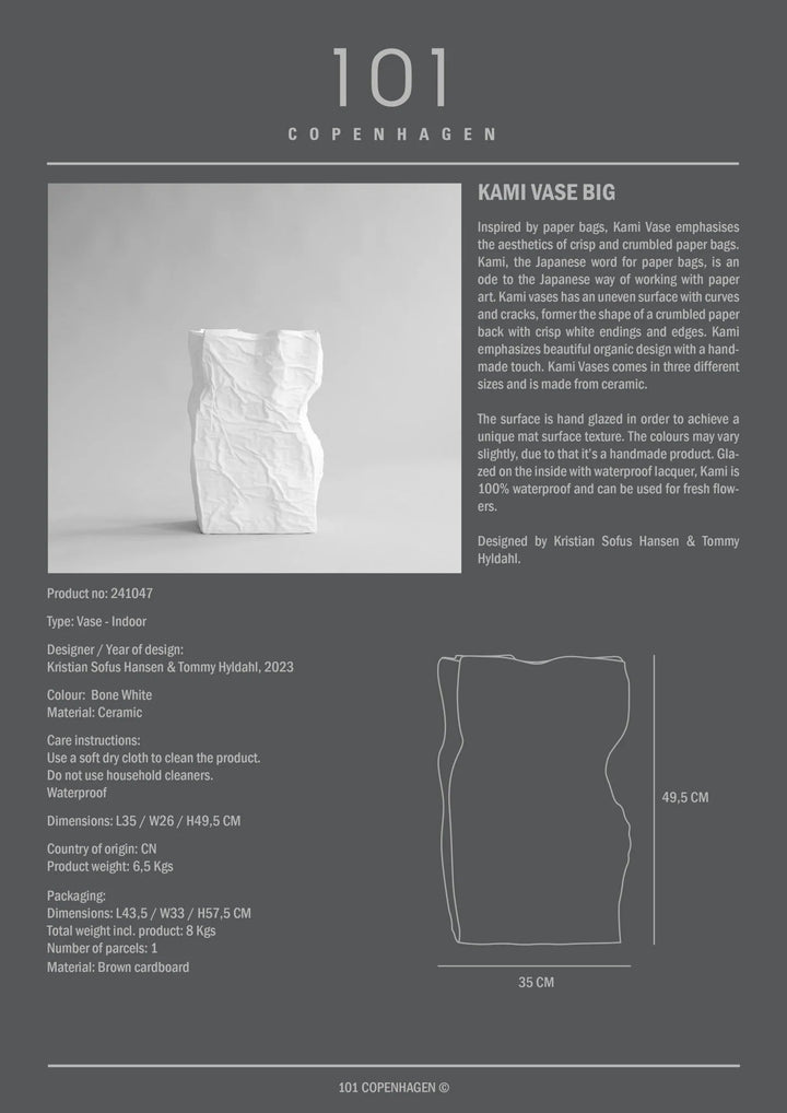 Kami Vase - 101 Copenhagen Vases - Mini - Bone White - HORNE