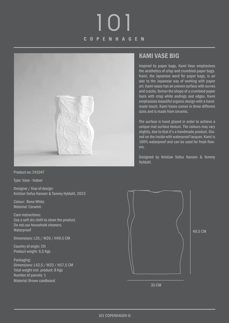 Kami Vase - 101 Copenhagen Vases - Big - Chrome - HORNE