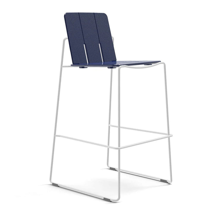 Keene Bar Stool - Loll Designs Outdoor Furniture - Navy Blue - Cloud White - HORNE