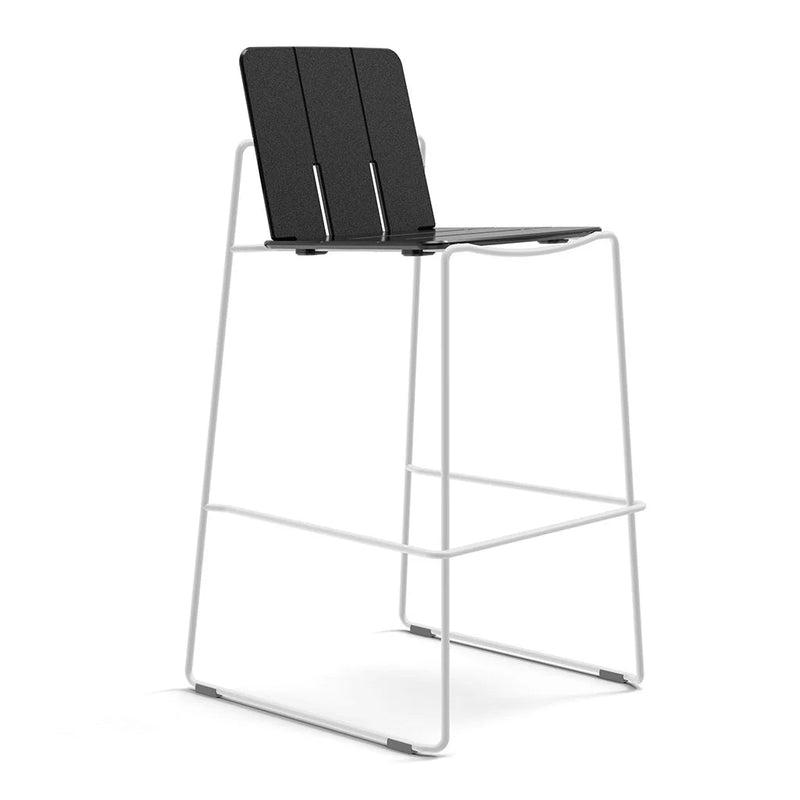 Keene Bar Stool - Loll Designs Outdoor Furniture - Charcoal Grey - Stainless Steel - HORNE