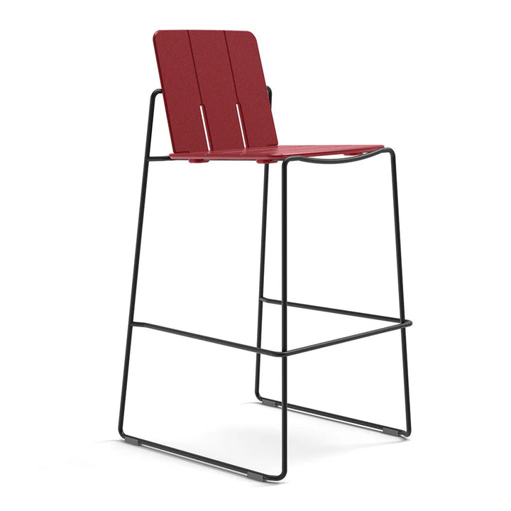 Keene Bar Stool - Loll Designs Outdoor Furniture - Chili - Black - HORNE