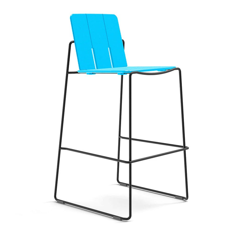 Keene Bar Stool - Loll Designs Outdoor Furniture - Charcoal Grey - Stainless Steel - HORNE