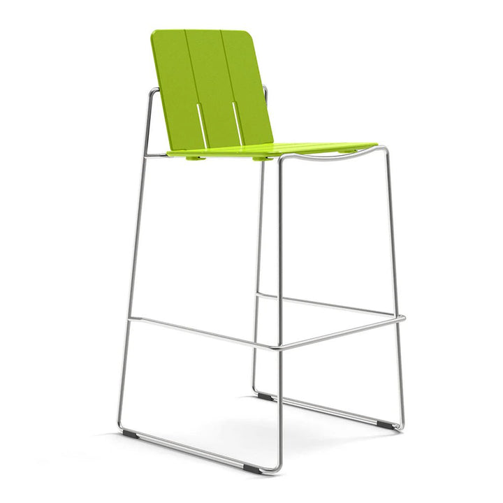 Keene Bar Stool - Loll Designs Outdoor Furniture - Leaf Green - Stainless Steel - HORNE