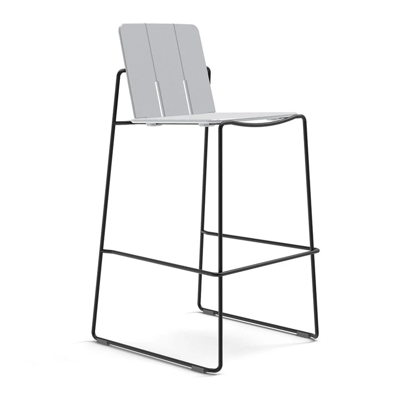 Keene Bar Stool - Loll Designs Outdoor Furniture - Charcoal Grey - Stainless Steel - HORNE