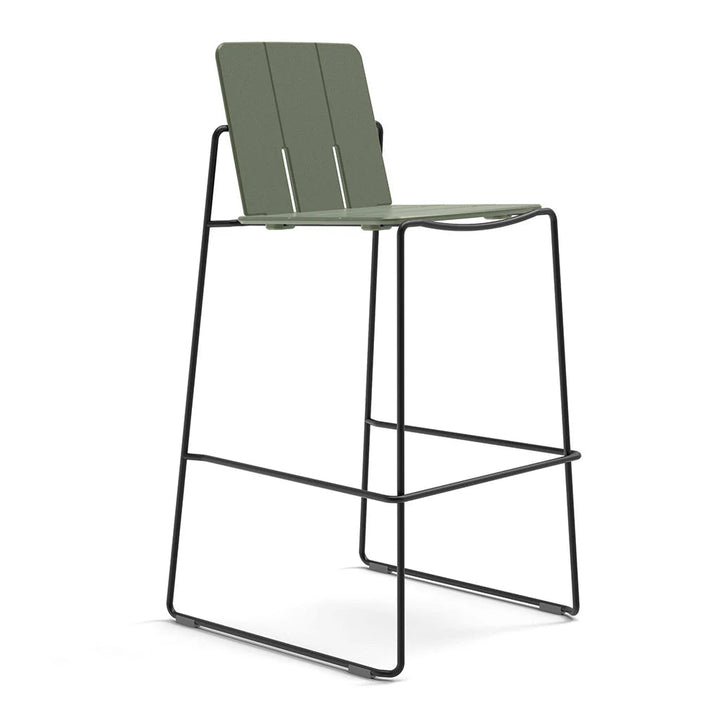 Keene Bar Stool - Loll Designs Outdoor Furniture - Sage - Black - HORNE