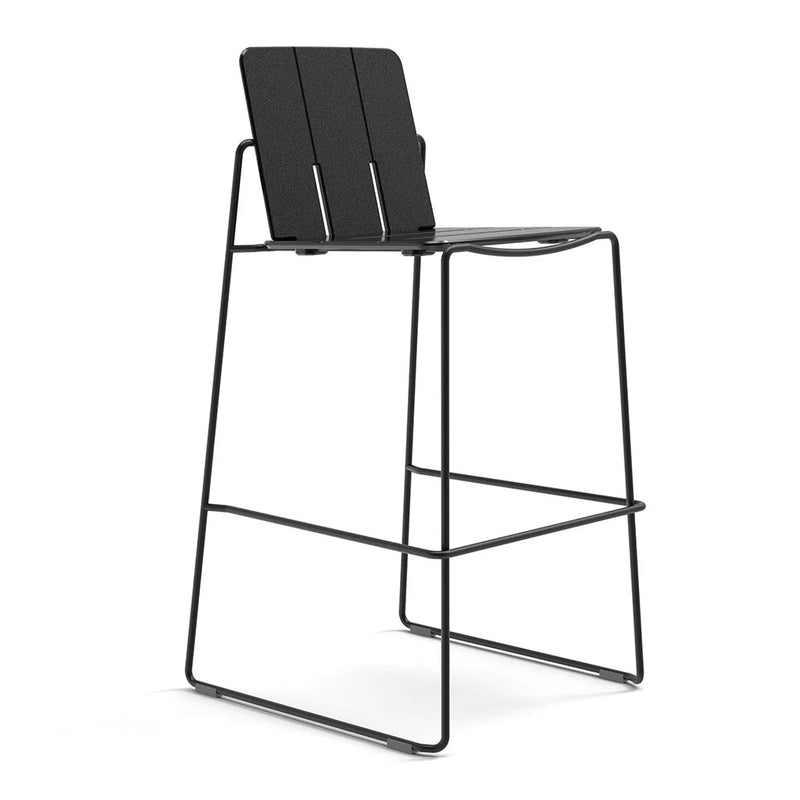 Keene Bar Stool - Loll Designs Outdoor Furniture - Charcoal Grey - Stainless Steel - HORNE