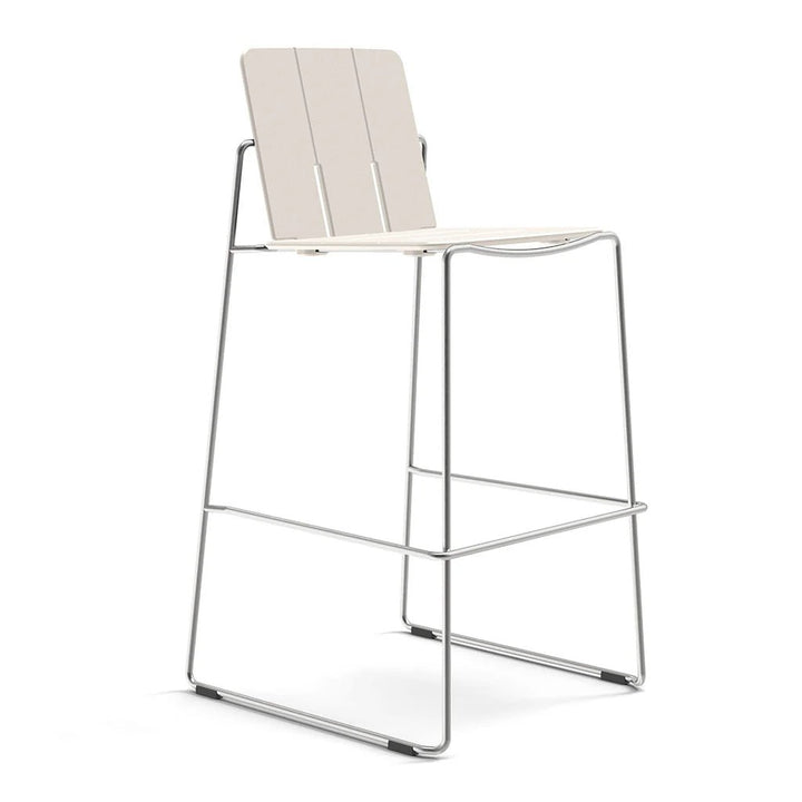 Keene Bar Stool - Loll Designs Outdoor Furniture - Fog - Stainless Steel - HORNE