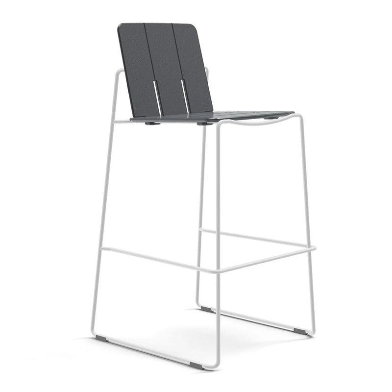 Keene Bar Stool - Loll Designs Outdoor Furniture - Charcoal Grey - Stainless Steel - HORNE