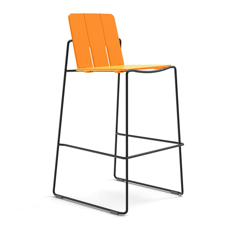 Keene Bar Stool - Loll Designs Outdoor Furniture - Charcoal Grey - Stainless Steel - HORNE