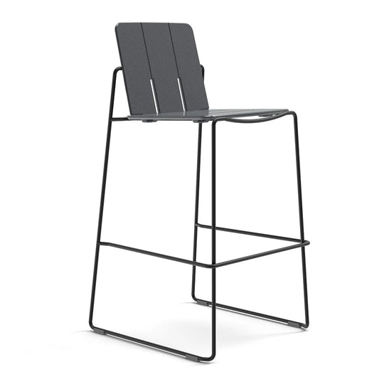 Keene Bar Stool - Loll Designs Outdoor Furniture - Charcoal Grey - Black - HORNE