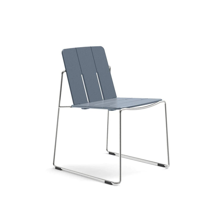Keene Dining Chair - Loll Designs Outdoor Furniture - Ash Blue - Stainless Steel - HORNE