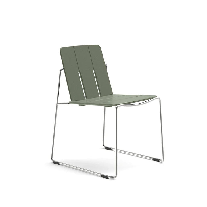 Keene Dining Chair - Loll Designs Outdoor Furniture - Sage - Stainless Steel - HORNE