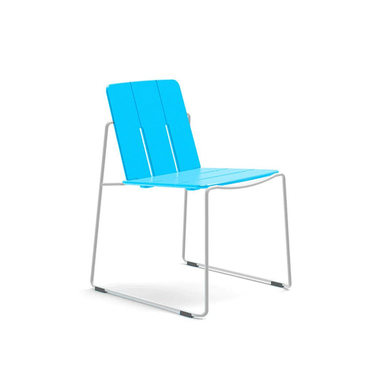 Keene Dining Chair - Loll Designs Outdoor Furniture - Sky Blue - Cloud White - HORNE