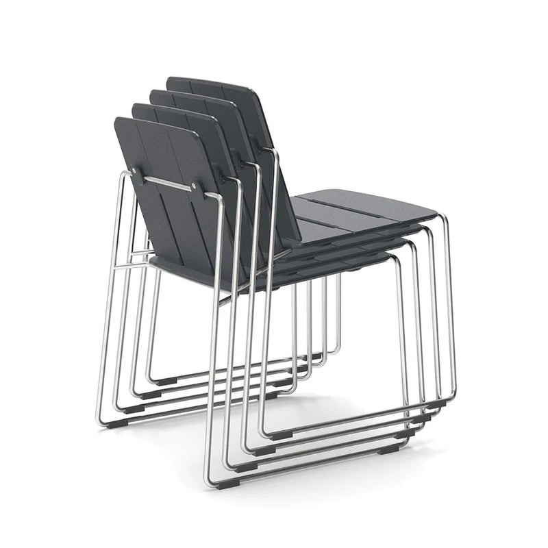 Keene Dining Chair - Loll Designs Outdoor Furniture - Charcoal Grey - Stainless Steel - HORNE