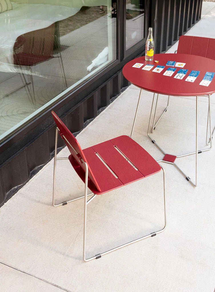 Keene Dining Chair - Loll Designs Outdoor Furniture - Charcoal Grey - Stainless Steel - HORNE