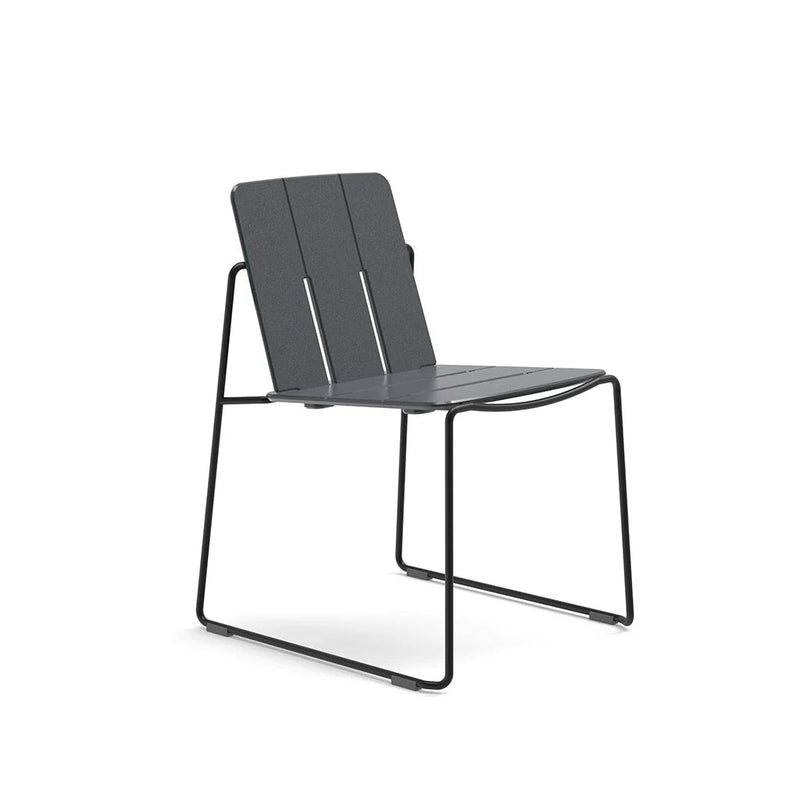 Keene Dining Chair - Loll Designs Outdoor Furniture - Charcoal Grey - Stainless Steel - HORNE